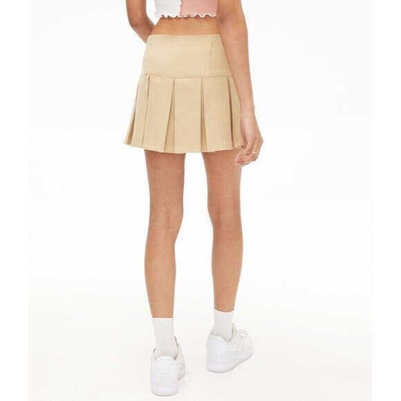 Aeropostale Solid Low-Rise Pleated Kakhi Skort Skirt Size XL Y2K - Picture 4 of 8
